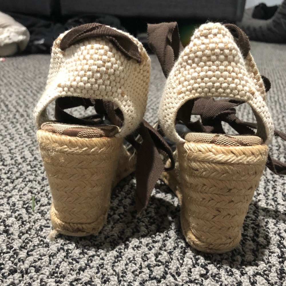 COACH “Mila” wedges in Brown Strappy Women's Sandals - Picture 2 of 4